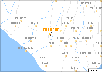 map of Tabanan