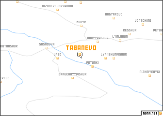 map of Tabanevo