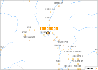 map of Tabangan