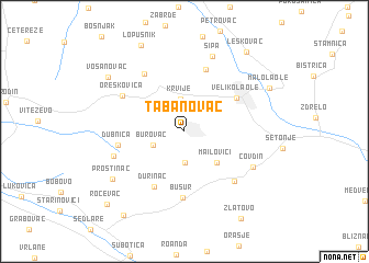 map of Tabanovac