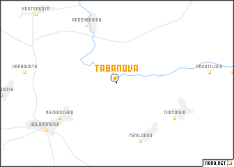 map of Tabanova