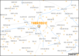 map of Tabanović