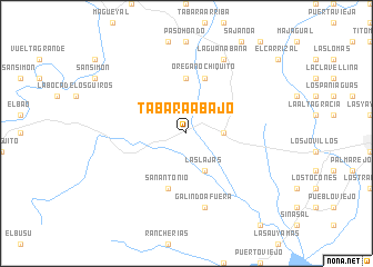 map of Tábara Abajo