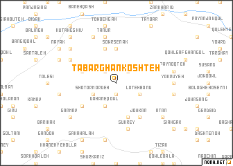 map of Tabarghān Koshteh