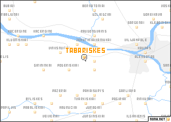 map of Tabariškės