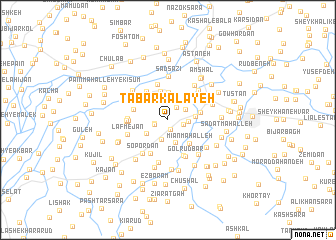 map of Tabar Kalāyeh