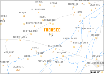 map of Tabasco