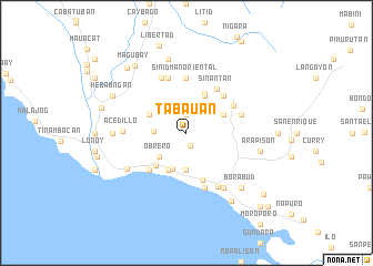 map of Tabauan