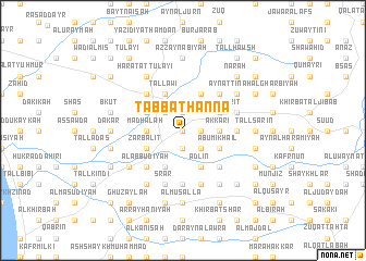 map of Tābbat Ḩannā