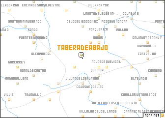 map of Tabera de Abajo