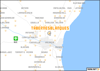 map of Tabernes Blanques