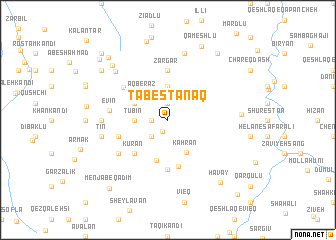 map of Tābestānaq