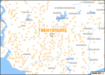 map of Tabihyŏn-dong