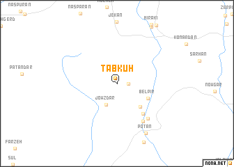 map of Tāb Kūh