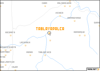 map of Tablaya Palca