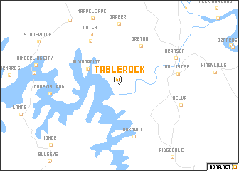 map of Table Rock