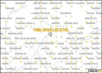 map of Tablón del Ocotal