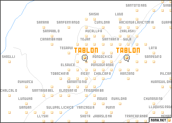 map of Tablón