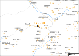 map of Tablón