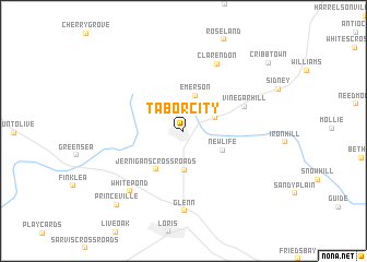 map of Tabor City