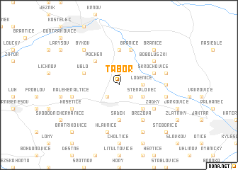 map of Tábor