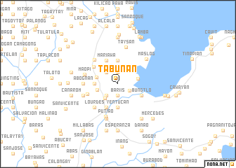 map of Tabunan