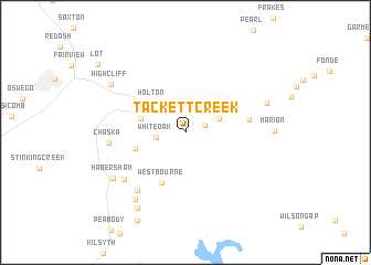 map of Tackett Creek