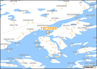 map of Täcknan