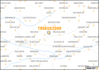 map of Tadeuszowo