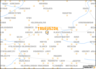 map of Tadeuszów