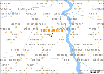 map of Tadeuszów