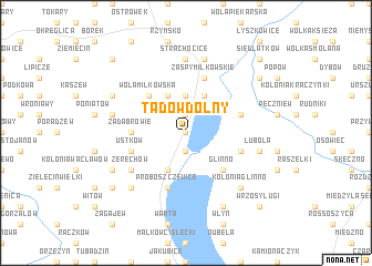 map of Tądów Dolny