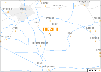 map of Tadzhik