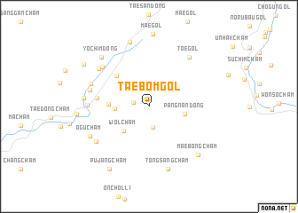 map of Taebŏm-gol