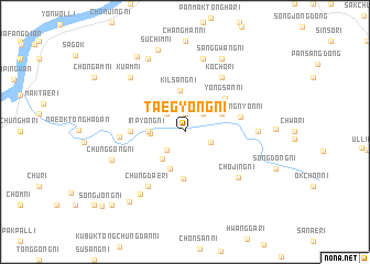 map of Taegyŏng-ni
