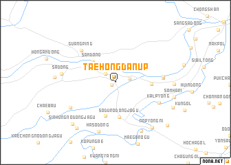 map of Taehongdan-ŭp