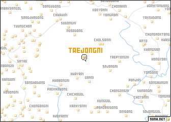 map of Taejŏng-ni