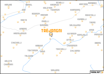 map of Taejŏng-ni