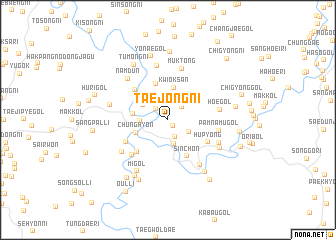 map of Taejŏng-ni