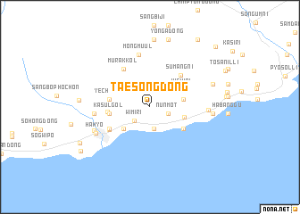map of Taesŏng-dong