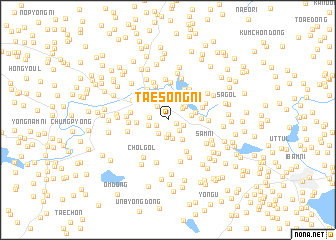 map of Taesŏng-ni