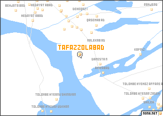 map of Tafaẕẕolābād