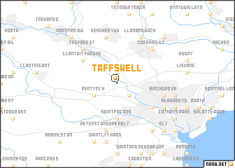 map of Taffs Well