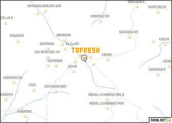 map of Tafresh