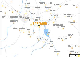 map of Tafrījān