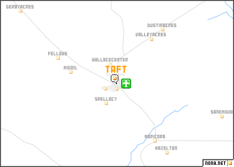 Taft (United States - USA) map - nona.net