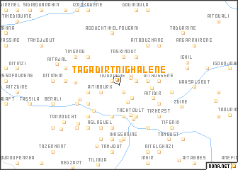 map of Tagadirt nʼ Ighalene