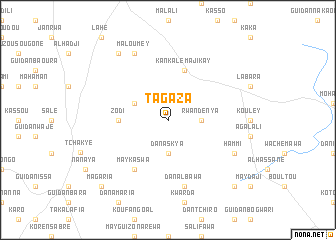 map of Tagaza