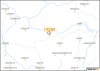 map of Tagbé