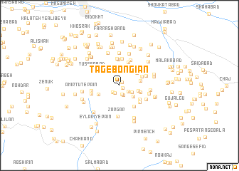 map of Tag-e Bongīān